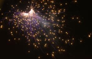 Fireworks at night sky, background