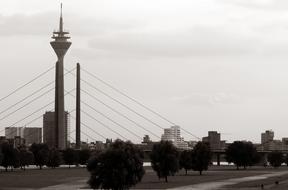 Tower Tv in dusseldorf in monochrome