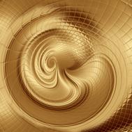 Shiny gold background with swirl pattern
