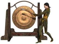 girl gong warrior fantasy drawing