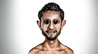 funny person character drawing