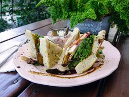 delicious sandwiches on the table