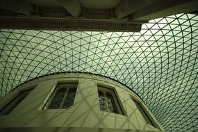 glass roof at the British Museum in London