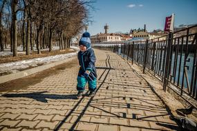 Baby Childhood in park at Spring