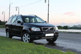 Volvo car on the road