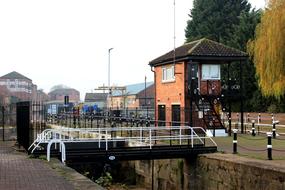 Bridge Canal Lock in city