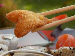 fried shrimp in sticks