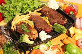 delicious meat dinner