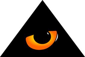 eye triangle pyramid drawing