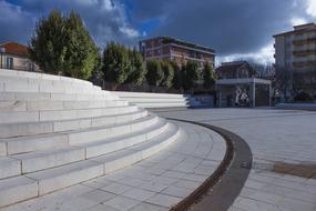landscape of square in city of italy