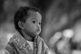 incredibly beautiful Child Portrait monochrome