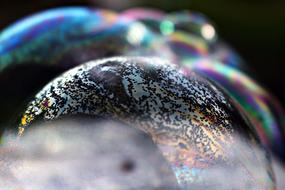 Close-up of the beautiful and colorful bubbles