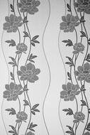 Black And White Floral Wall drawing