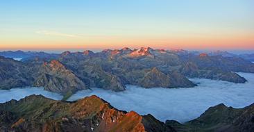 Pyrenees Mountains at Sun Rise