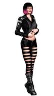 glamour girl in black clothing, 3d render