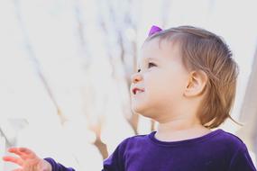 happy child with a flower