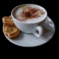 milk coffee and cookies