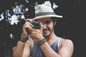 gorgeous Camera Hat Man