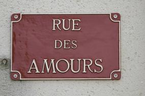 Street Sign Love Red