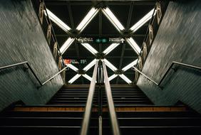 stairs and ceiling of the train station