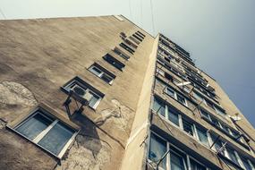 old residential multi-story building