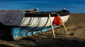 Beach Boat in Winter