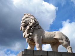 white stone figure of lion