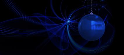 abstract background with blue christmas ball drawing