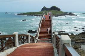 Bridge on sea coast