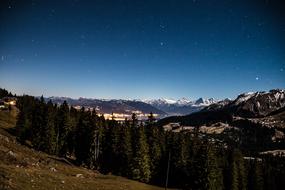 Starry Sky Star Mountains Long