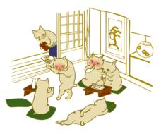 drinking session cats drawing