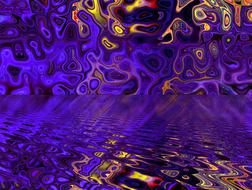 texture mirroring color blue drawing