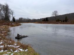 Blue Mountain Lake Frozen