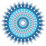 mandala design as a geometric blue drawing