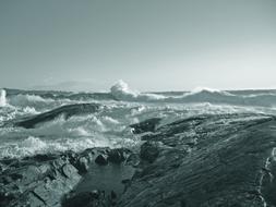 Sea at Wind scenic view