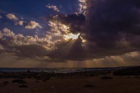 Clouds Black Sunbeam