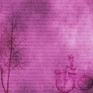 background scrapbooking paper bike text