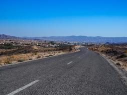 Country Asphalt Road in Spain