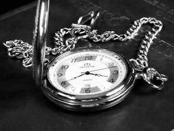 Pocket Watch Time black and white