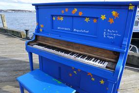 blue piano outdoor