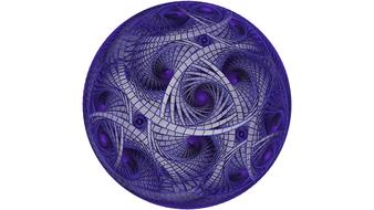 fractal sphere pattern circle purpl