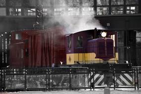 Train Steam Engine on Railway