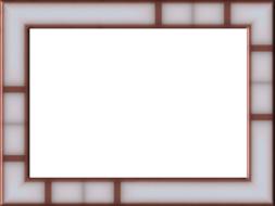 brown-white photo frame