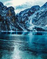 Italy Mountains at winter Landscape