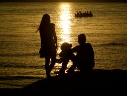 a happy couple by the sea
