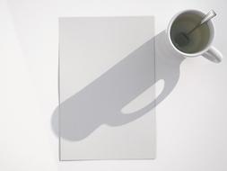 Letters Cup Paper 3d rendering
