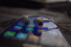 Headphones and phone