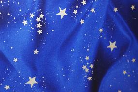 blue fabric with white stars