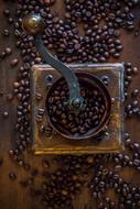 grinder with roasted beans