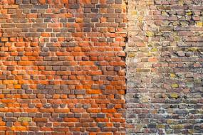 Wall Brick Red and orange drawing